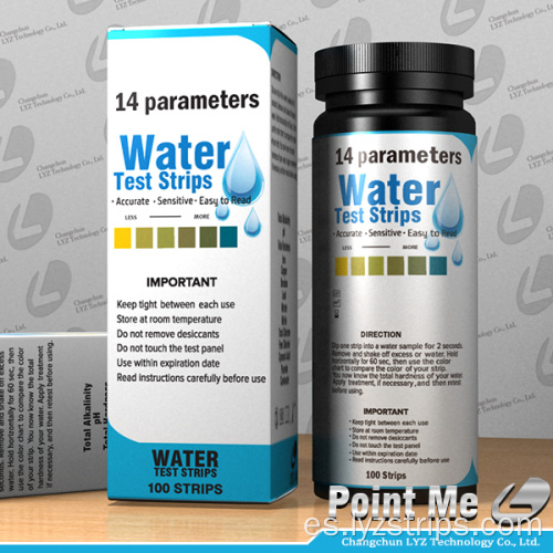 14 tiras reactivas de agua potable kits de prueba de agua